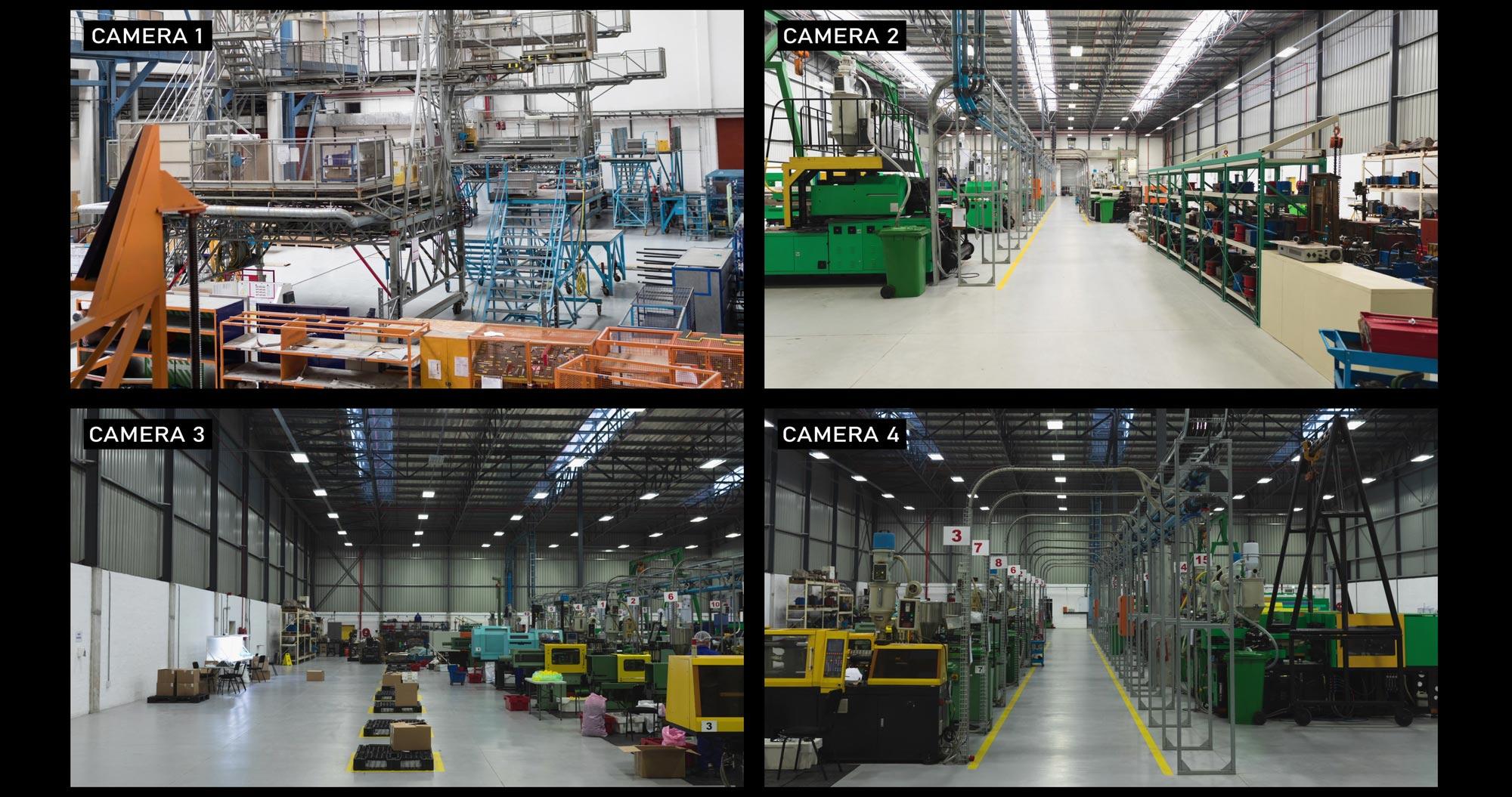 Four Warehouse Views of Alpharetta, GA Video Surveillance Systems