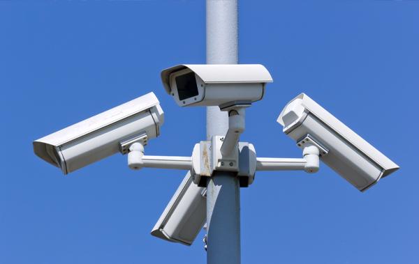 A Video Surveillance System Outside of a Commercial Building in Canton, GA